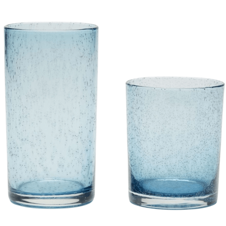 Handblown Bubble Glass Tumbler, Set of 6