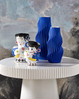 Blue Pleat Vase Vases