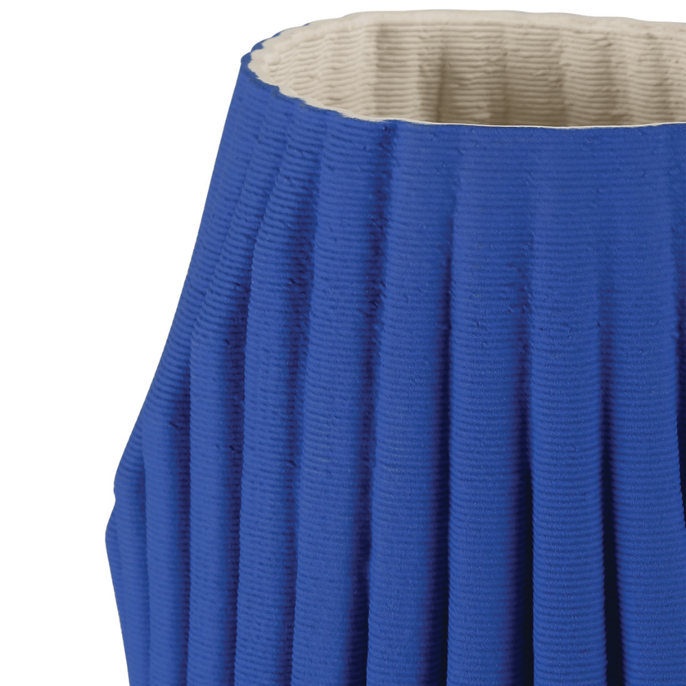 Blue Pleat Vase Vases