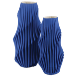 Blue Pleat Vase Vases