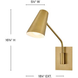 Bray Swing Arm Single Light Sconce Wall Sconces
