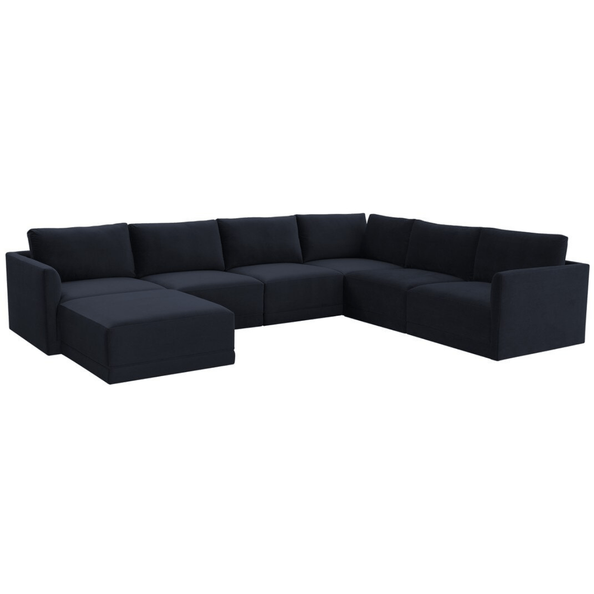 Briarwood Velvet Modular Chaise Sectional Sectional