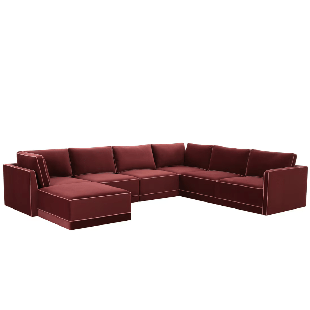 Briarwood Velvet Modular Chaise Sectional Sectional