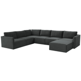 Briarwood Velvet Modular Chaise Sectional Sectional