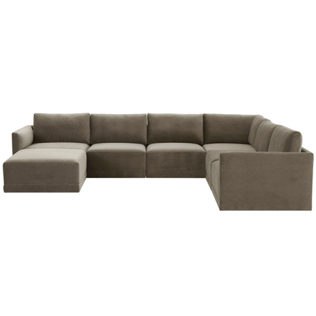 Briarwood Velvet Modular Chaise Sectional Sectional REN-L03110-SEC5