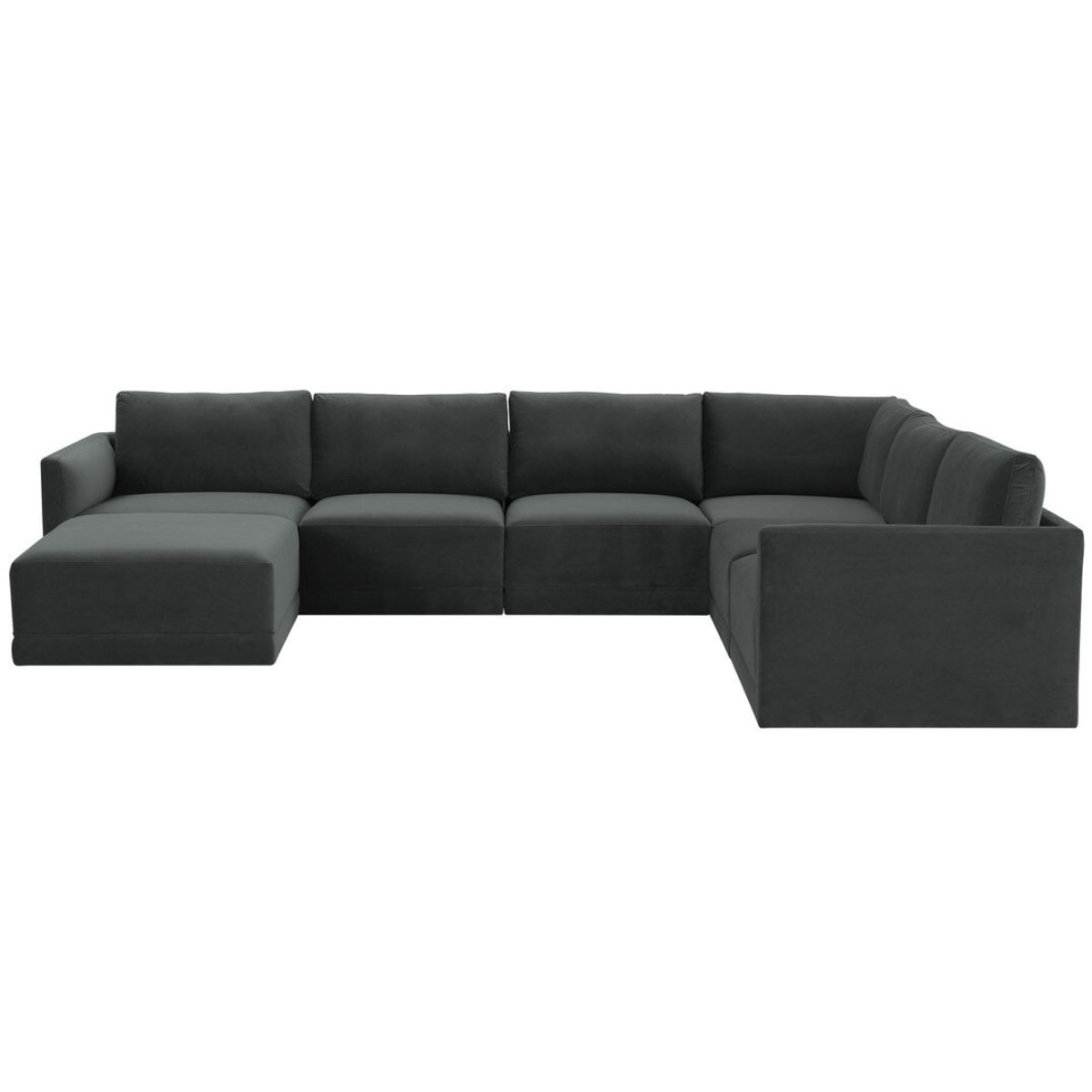 Briarwood Velvet Modular Chaise Sectional Sectional REN-L03120-SEC5