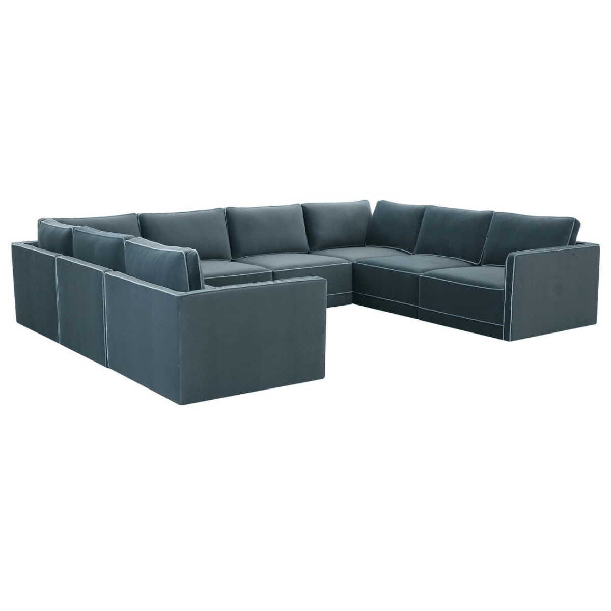 Briarwood Velvet Modular Large U Sectional Sectional