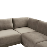 Briarwood Velvet Modular Large U Sectional Sectional