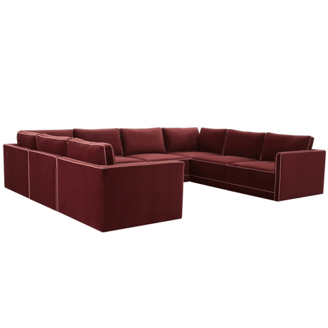 Briarwood Velvet Modular Large U Sectional Sectional REN-L03140-SEC2