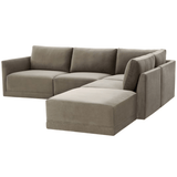 Briarwood Velvet Modular RAF Sectional Sectional