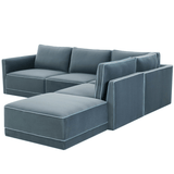 Briarwood Velvet Modular RAF Sectional Sectional