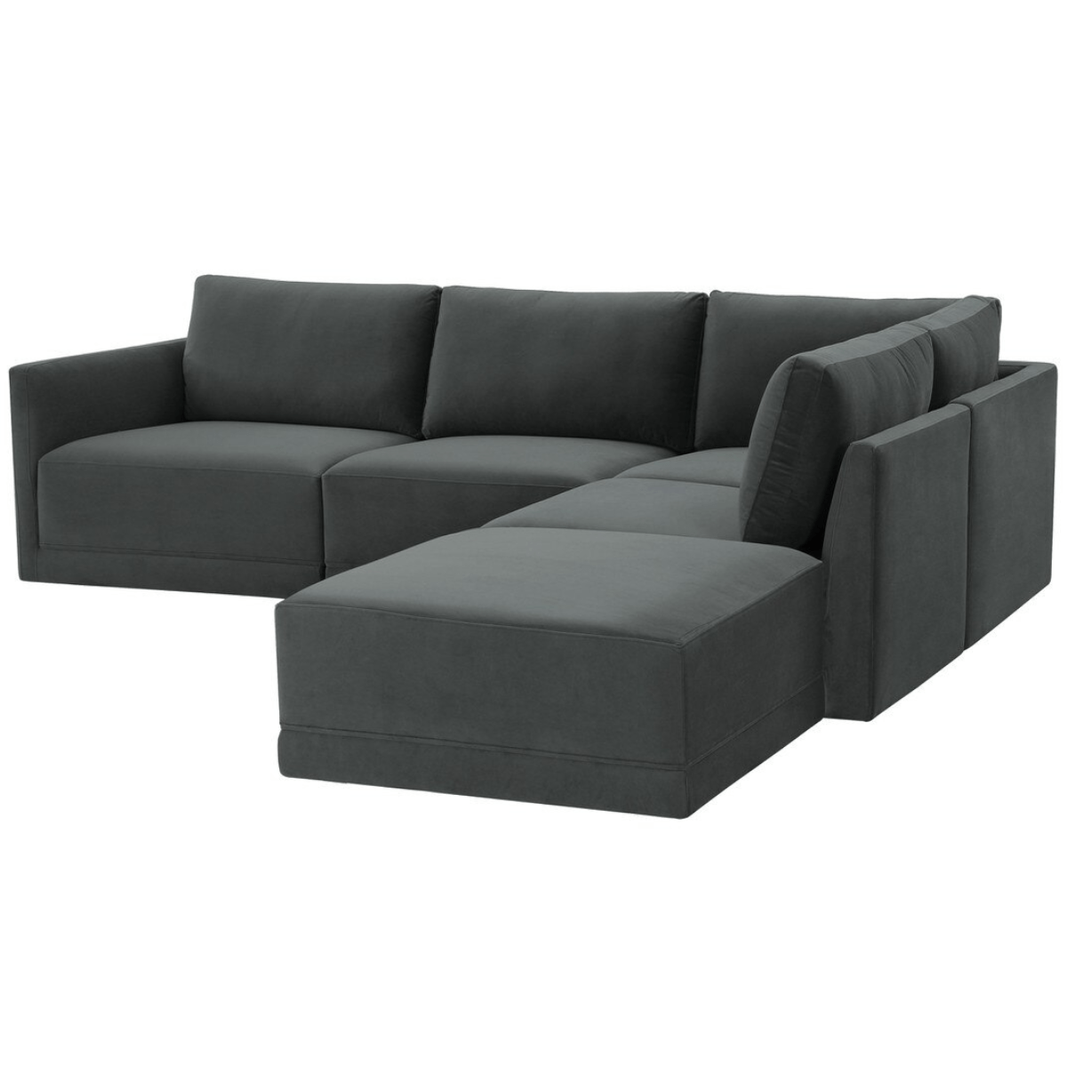 Briarwood Velvet Modular RAF Sectional Sectional