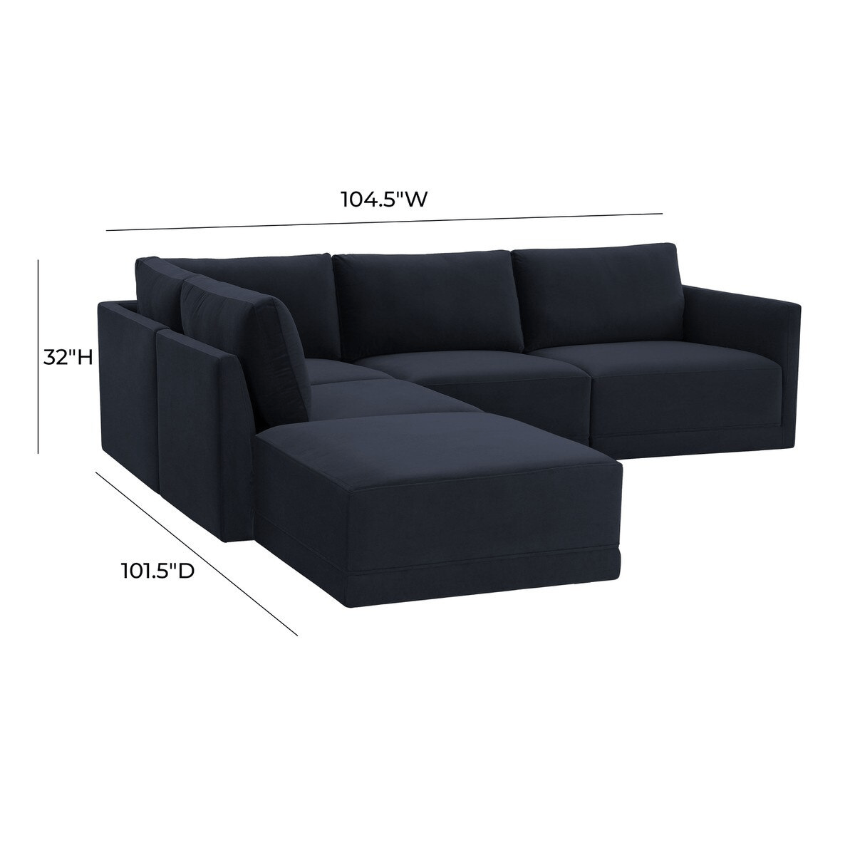 Briarwood Velvet Modular Sectional Sectional