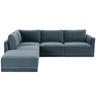 Briarwood Velvet Modular Sectional Sectional REN-L03150-SEC4-L