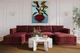 Briarwood Velvet Modular U Sectional Sectional