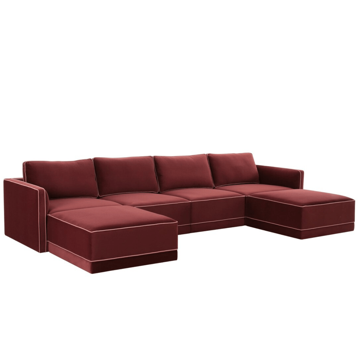 Briarwood Velvet Modular U Sectional Sectional