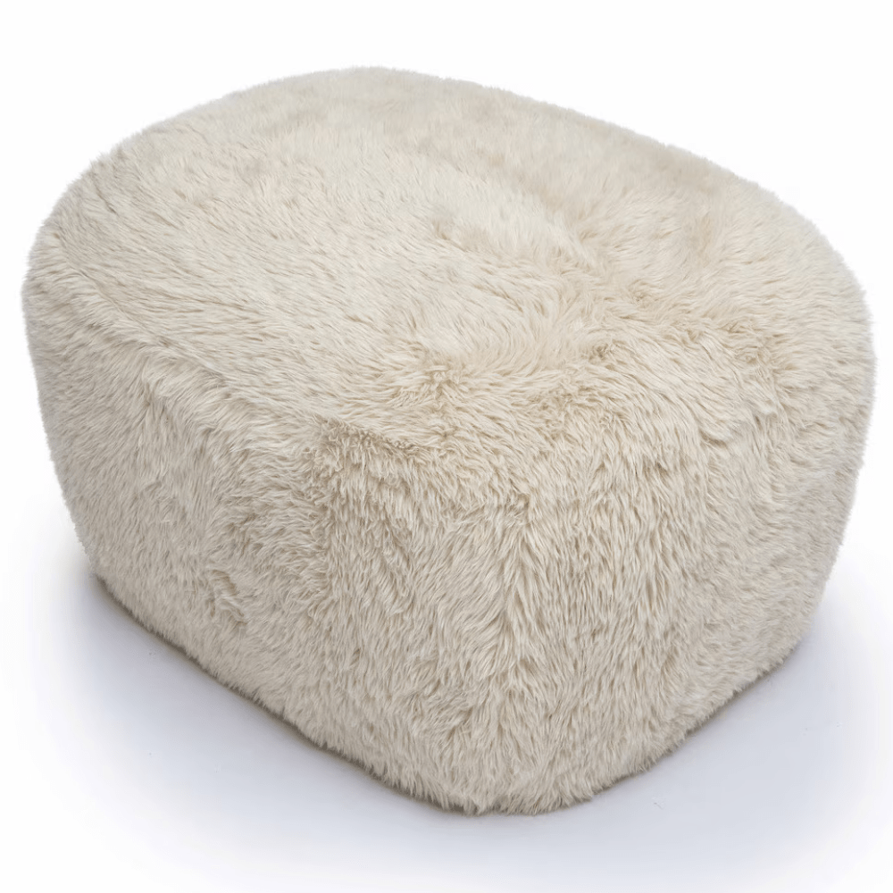 Britt Vegan Shearling Ottoman Ottoman