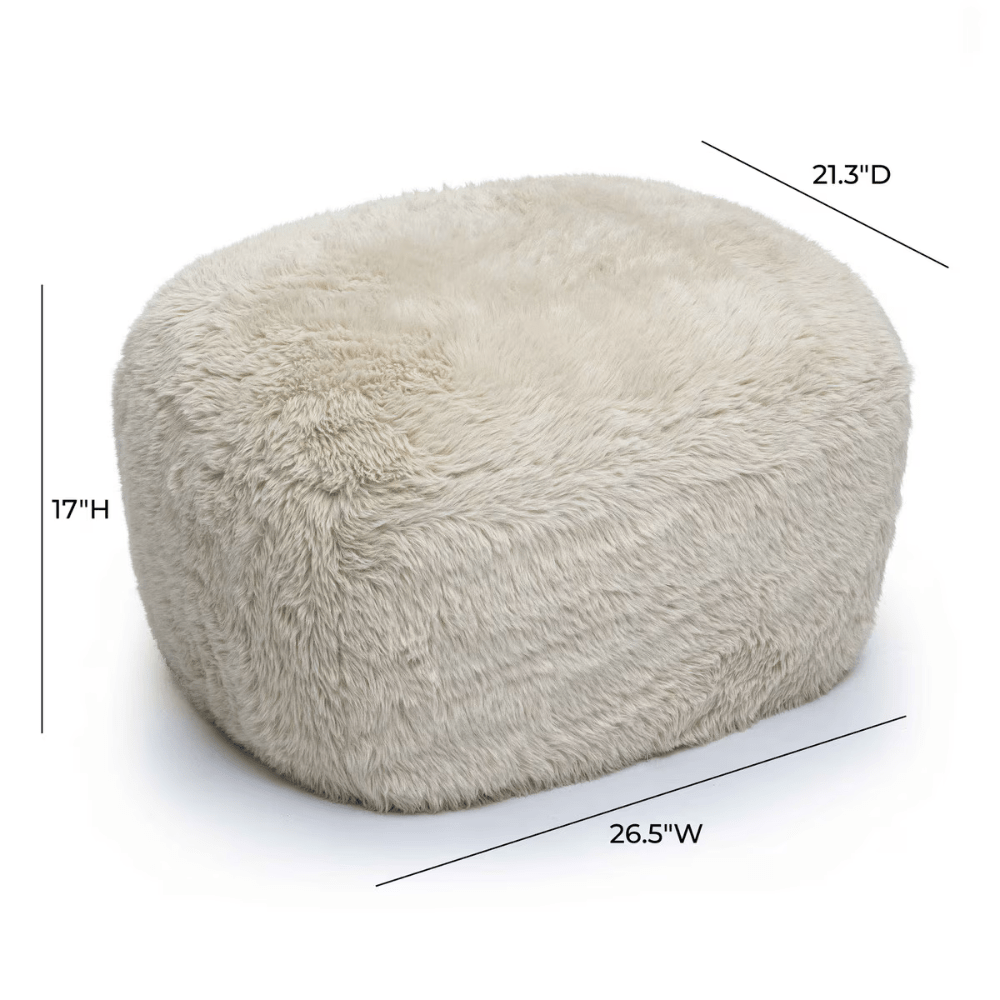 Britt Vegan Shearling Ottoman Ottoman