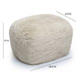 Britt Vegan Shearling Ottoman Ottoman