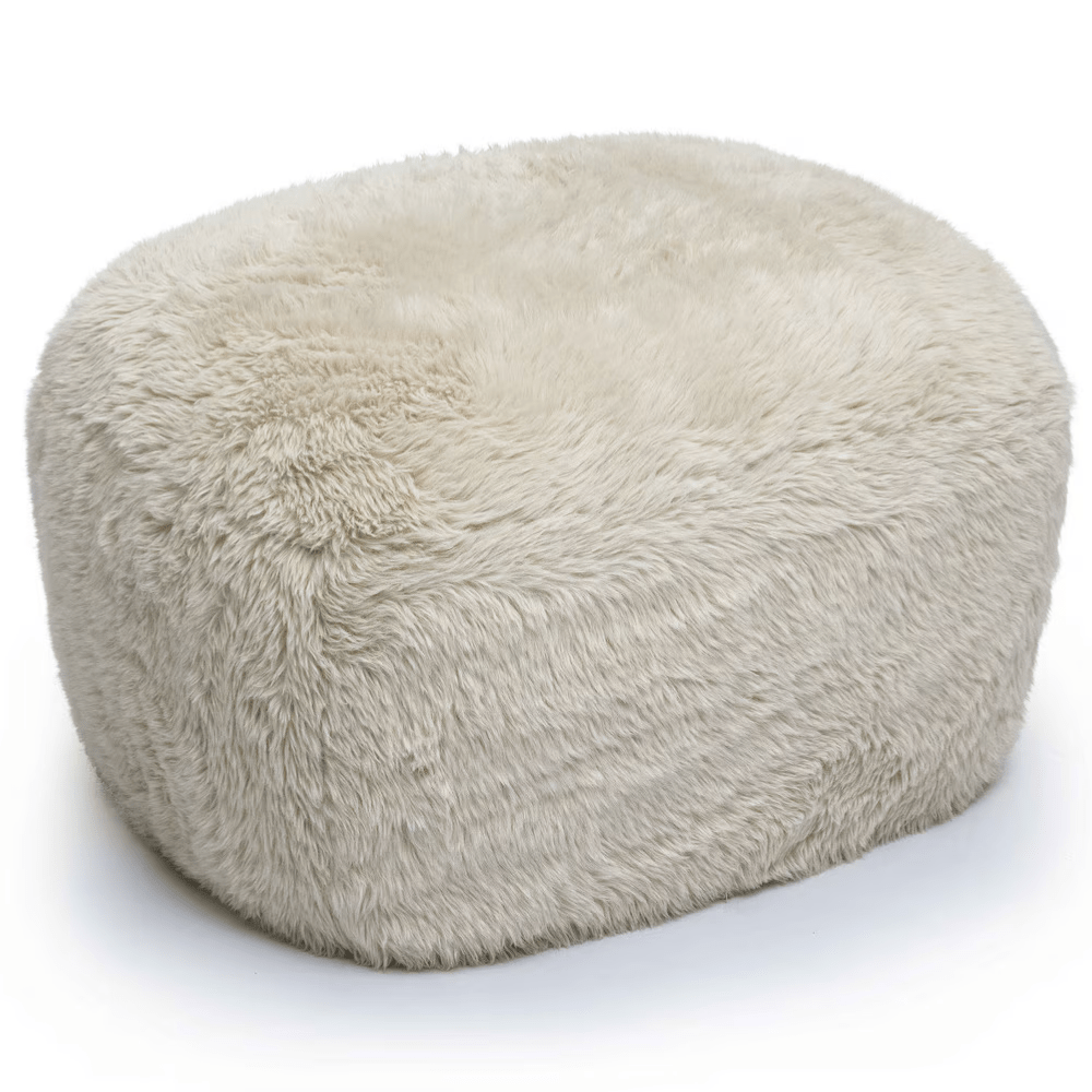 Britt Vegan Shearling Ottoman Ottoman