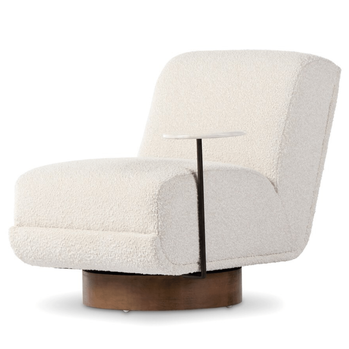 Bronwyn Swivel Chair with Side Table Accent Chair