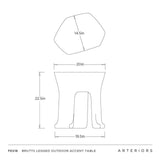 Bruttii Legged Outdoor Accent Table FES18