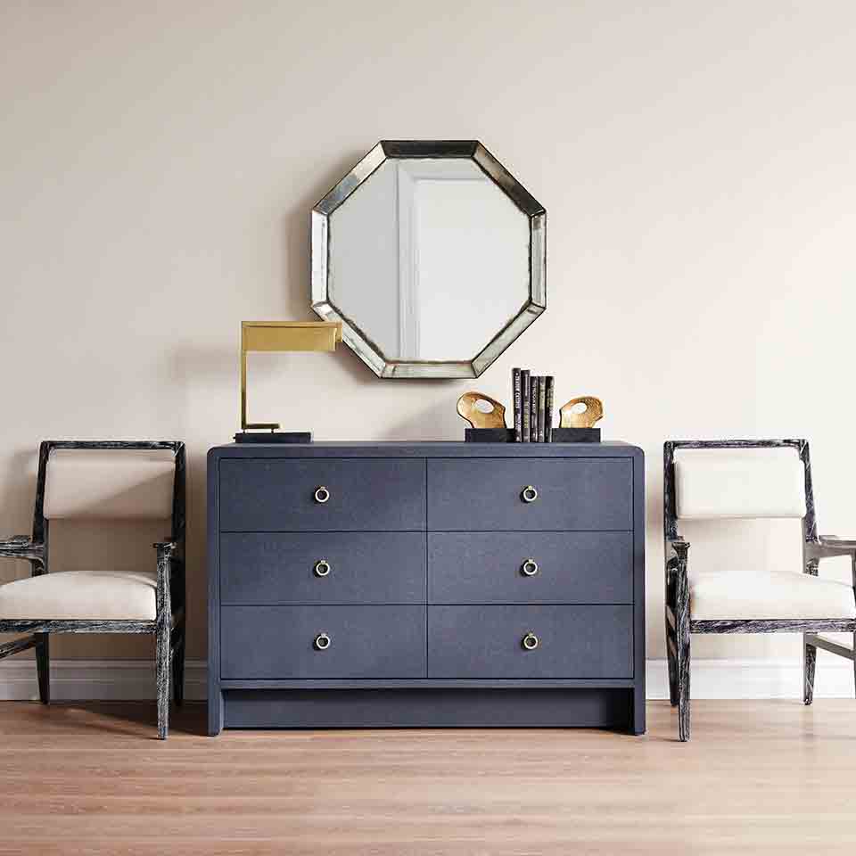 Bryant Linen Extra Large 6-Drawer Dresser Dressers