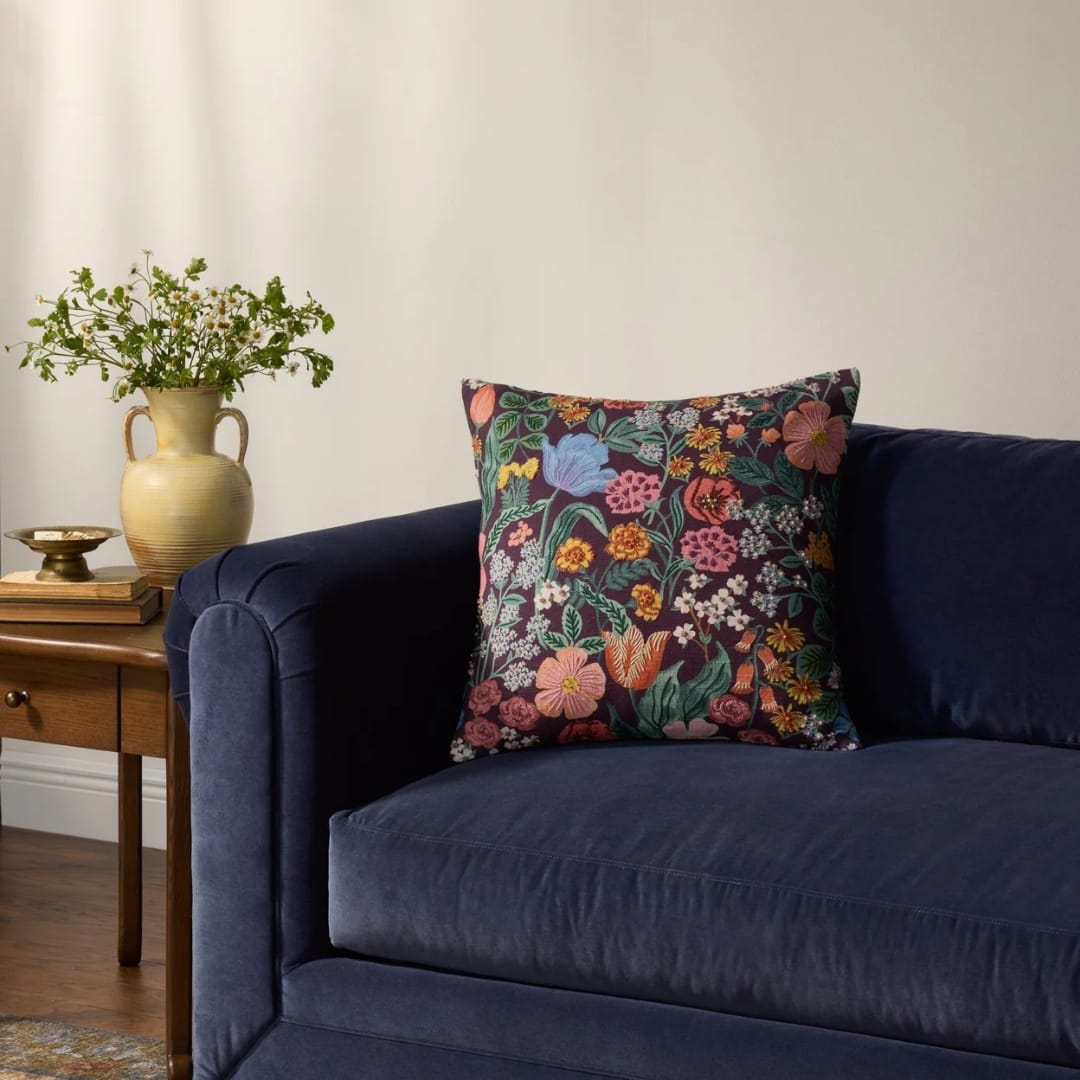 Burgundy Blossom Pillow Throw Pillows