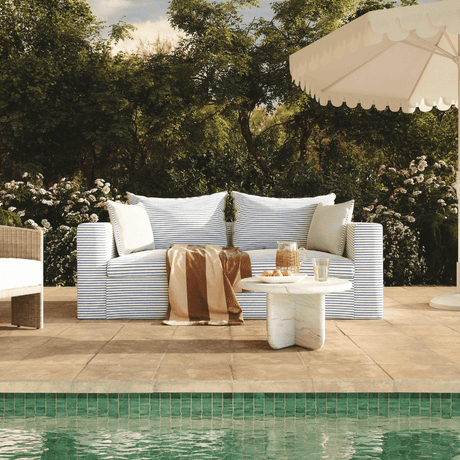 Cabana Striped Outdoor Sofa Outdoor Furniture