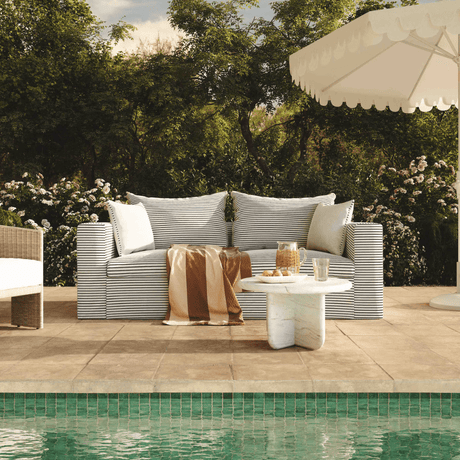 Cabana Striped Outdoor Sofa Outdoor Furniture