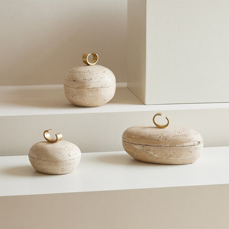 Caillou Lidded Pot Vases + Urns