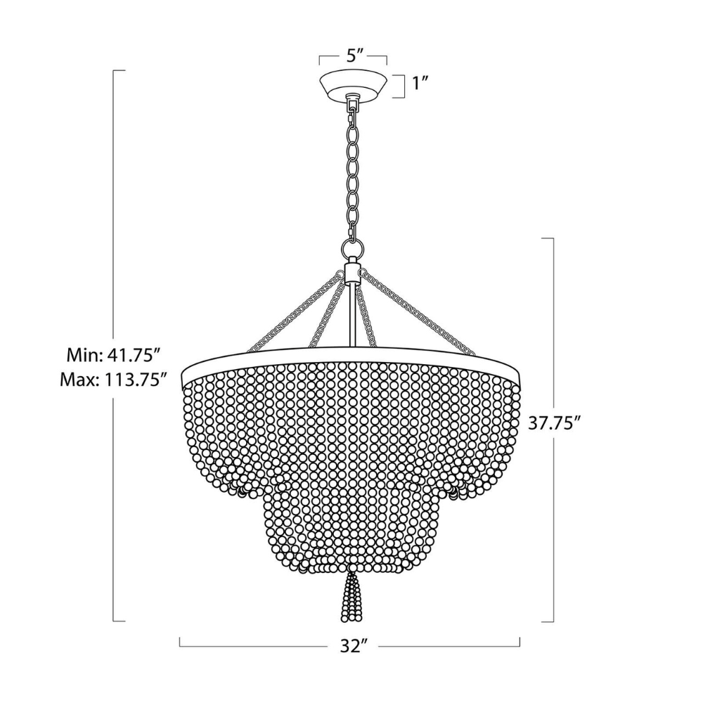 Cameron Chandelier - Draft for Tariffs 05-02-25 Chandelier 16-1511WT