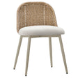Candelabra Home Alexa Cream Outdoor Dining Chair Curved Upholstered Dining Chair TOV-O68959