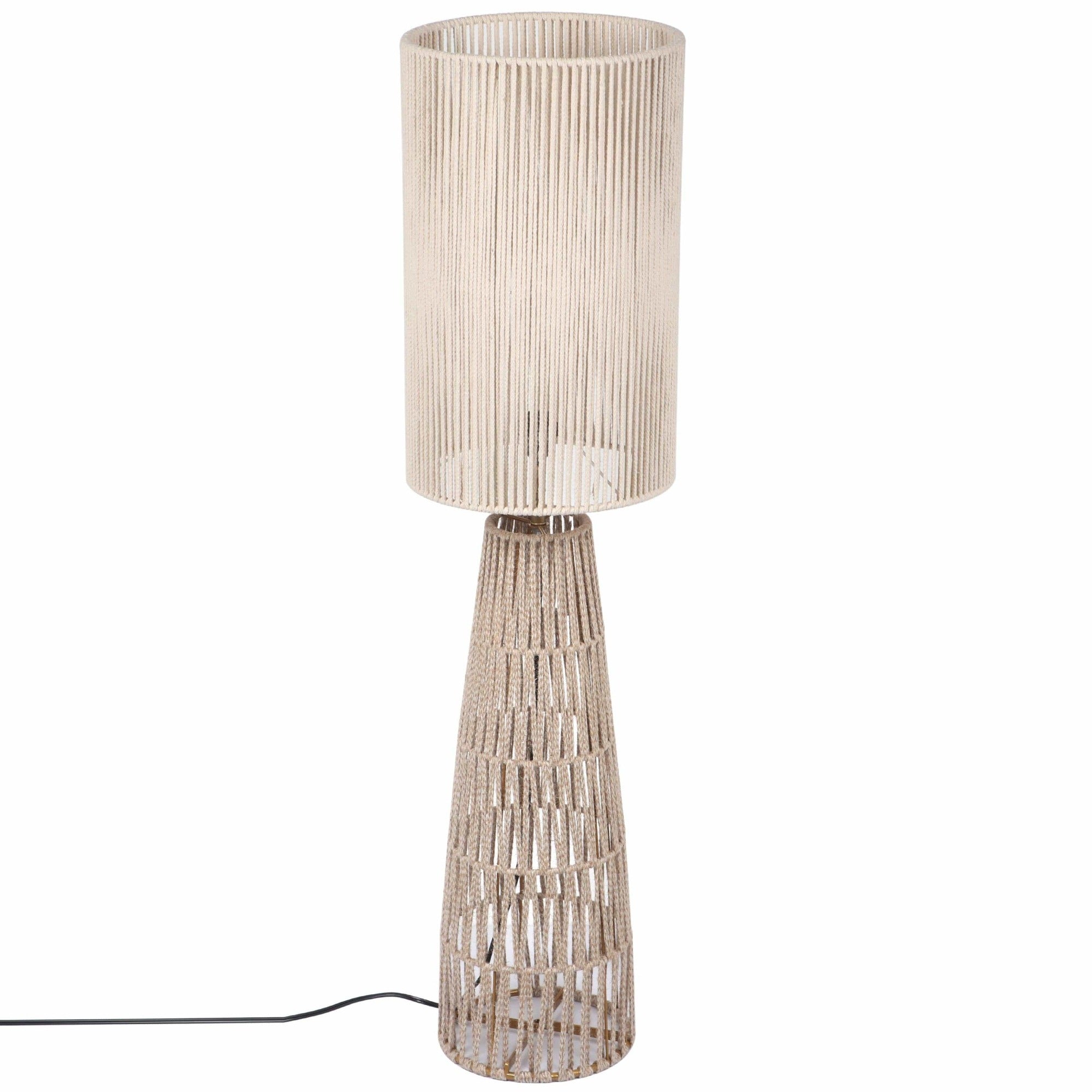 TOV Beam Cream Natural Jute Floor Lamp