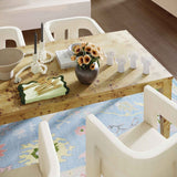 Candelabra Home Brandyss Natural Burl Rectangular Dining Table Dining Tables TOV-D54287