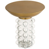 Candelabra Home Bubble Glass and Brass Side Table Side Tables TOV-OC18229