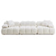 Candelabra Home Calliope Cream Vegan Shearling Modular Collection Sofas