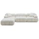 Candelabra Home Calliope Cream Vegan Shearling Modular Sectional Collection Upholstered Sectional