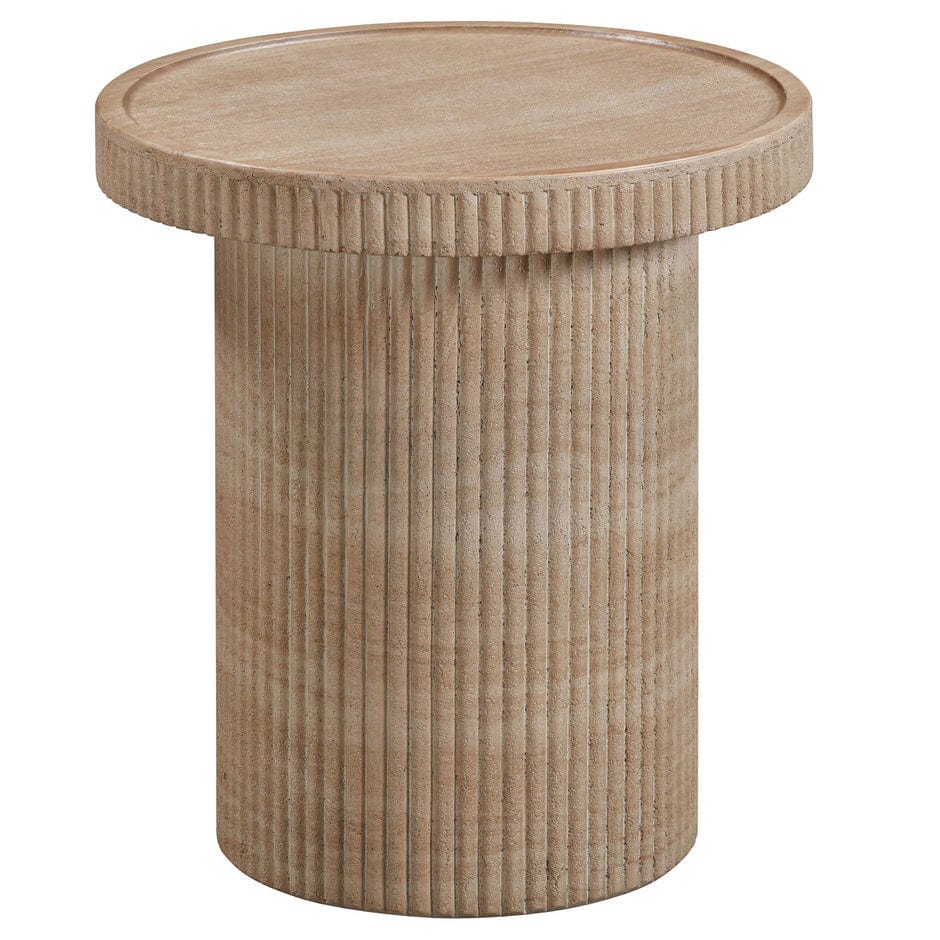 TOV Furniture Darcy Concrete Side Table White