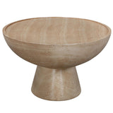 Candelabra Home Eclipse Textured Faux Travertine Indoor/Outdoor Coffee Table Coffee Tables TOV-O54275
