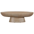 Candelabra Home Eclipse Textured Faux Travertine Indoor/Outdoor Coffee Table Coffee Tables TOV-O54275
