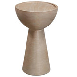 Candelabra Home Eclipse Textured Faux Travertine Indoor/Outdoor Side Table Side Tables TOV-O54274