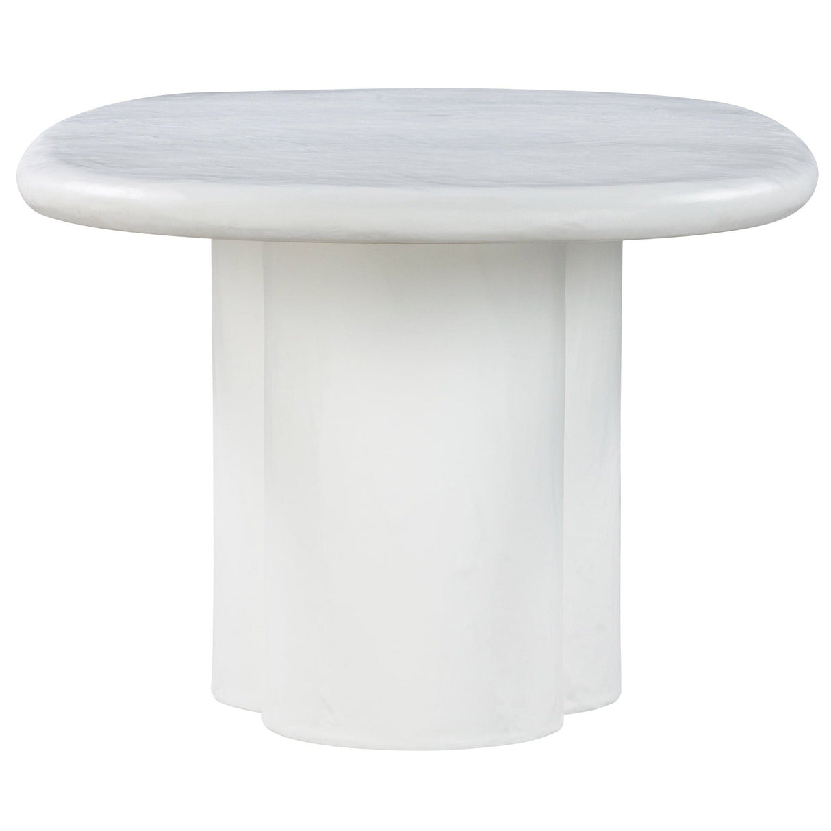 Candelabra Home Elika Faux Plaster Oval Dining Table Dining Tables