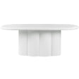 Candelabra Home Elika Faux Plaster Oval Dining Table Dining Tables