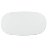 Candelabra Home Elika Faux Plaster Oval Dining Table Dining Tables