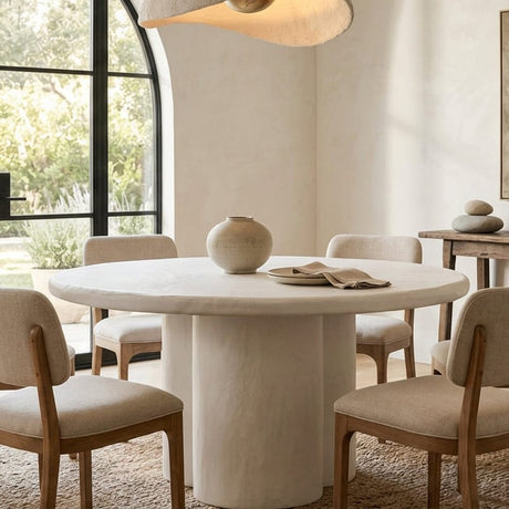Hannah Indoor/Outdoor Round Dining Table Outdoor Dining Tables
