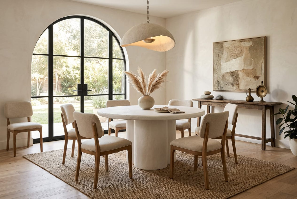 Hannah Indoor/Outdoor Round Dining Table Outdoor Dining Tables