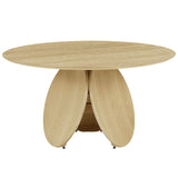 Candelabra Home Emil Natural Oak Round Dining Table Dining Tables