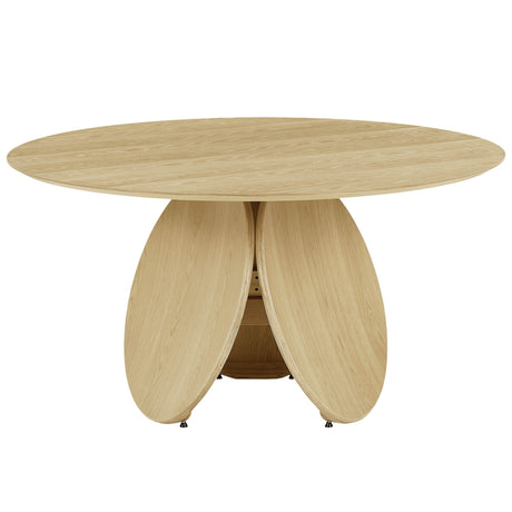 Candelabra Home Emil Natural Oak Round Dining Table Dining Tables