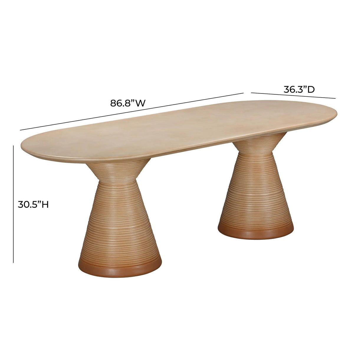 Candelabra Home Fassa Terracotta Indoor/Outdoor Dining Table Dining Tables TOV-O54280